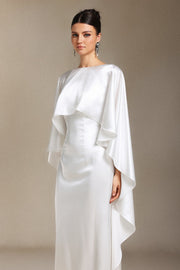 Winmy Shawl Backless Slimming fish tail maxi dress